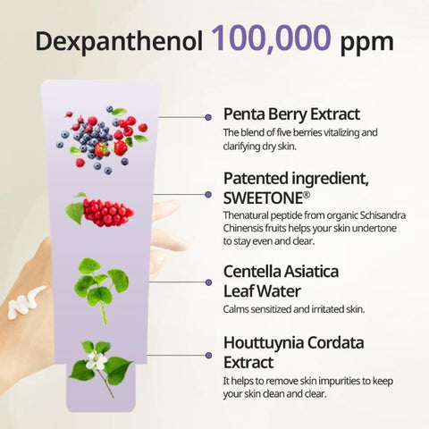 [HEVEBLUE] Penta Berry Panthenol Repair Cream