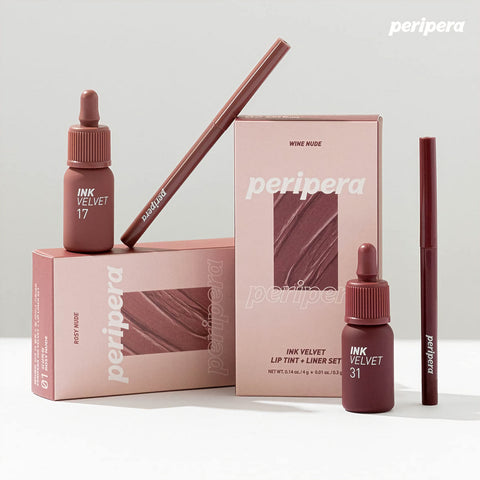Peripera Ink Velvet Lip Tint + Liner Set tuotekuva