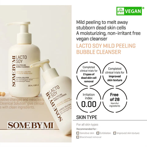 [Some By Mi] Lacto Soy Mild Peeling Bubble Cleanser