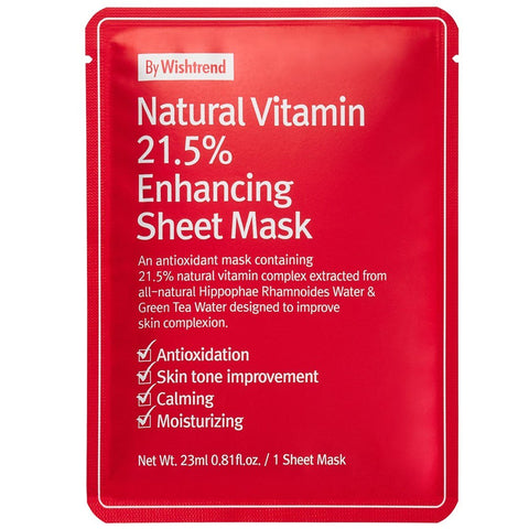[By Wishtrend] Natural Vitamin 21.5 Echancing Sheet Mask